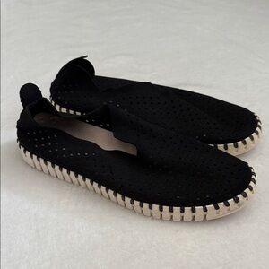 Ilse Jacobsen | Hornbaek Tulip Slip On Laser Cut Flats Black (EU 40 | US 9.5-10)